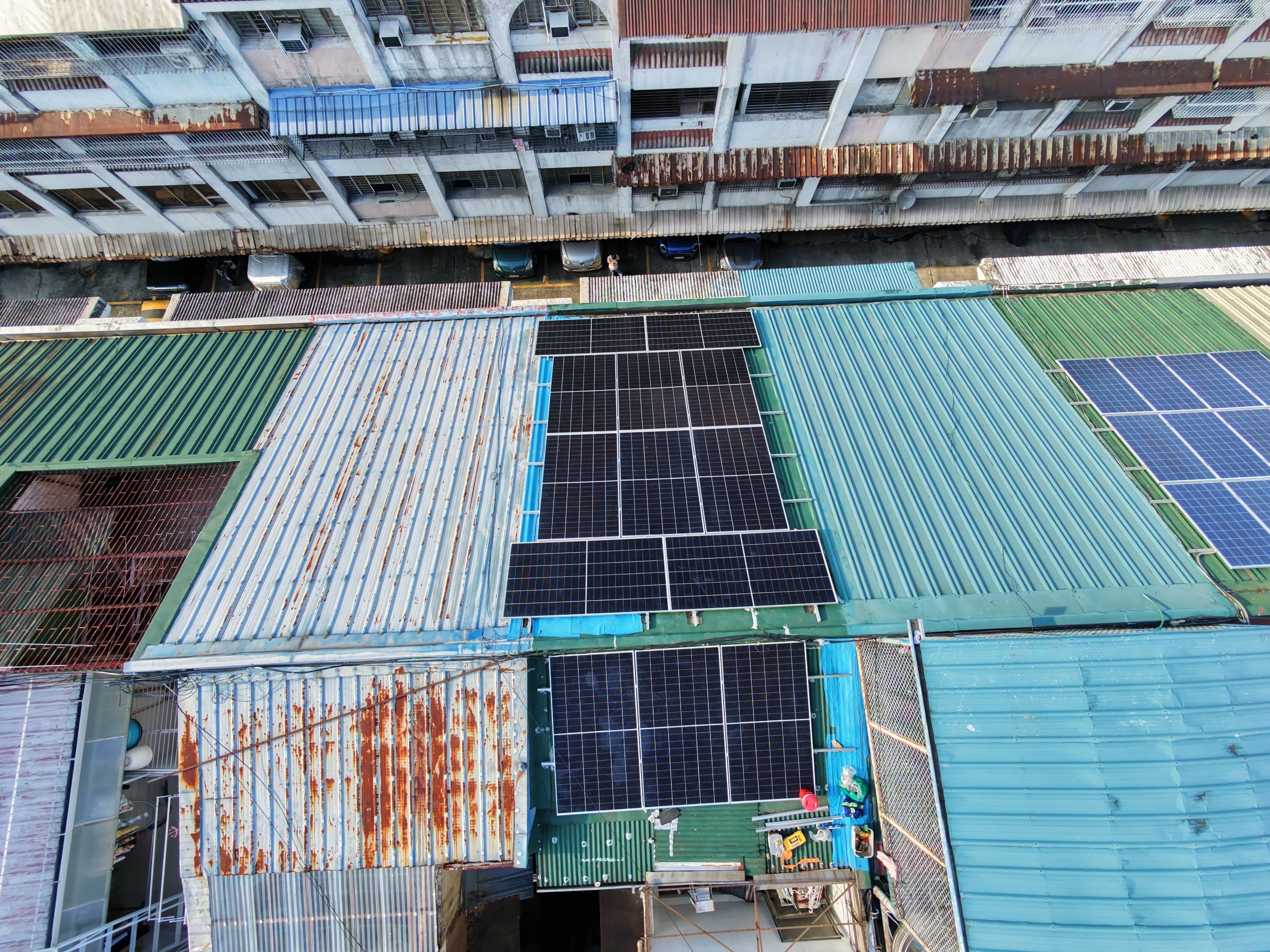 A completed Solarna solar installation on a home in Tayuman.